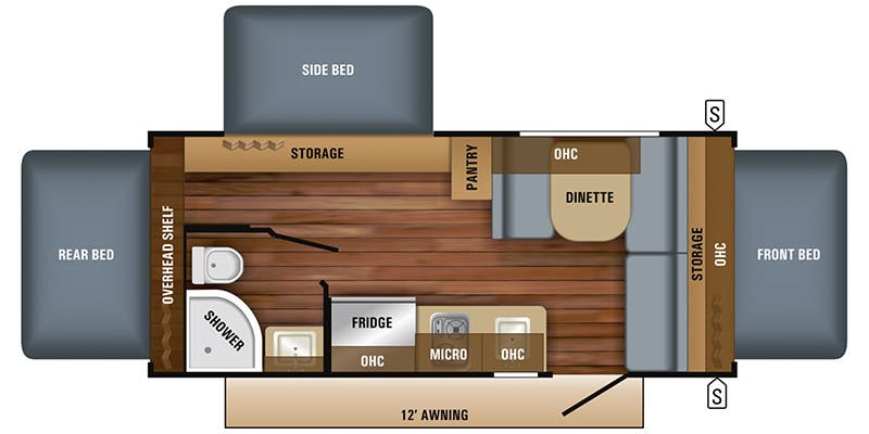 2018 JAYCO JAYFEATHER 17XFD, , floor-plans-day image number 0